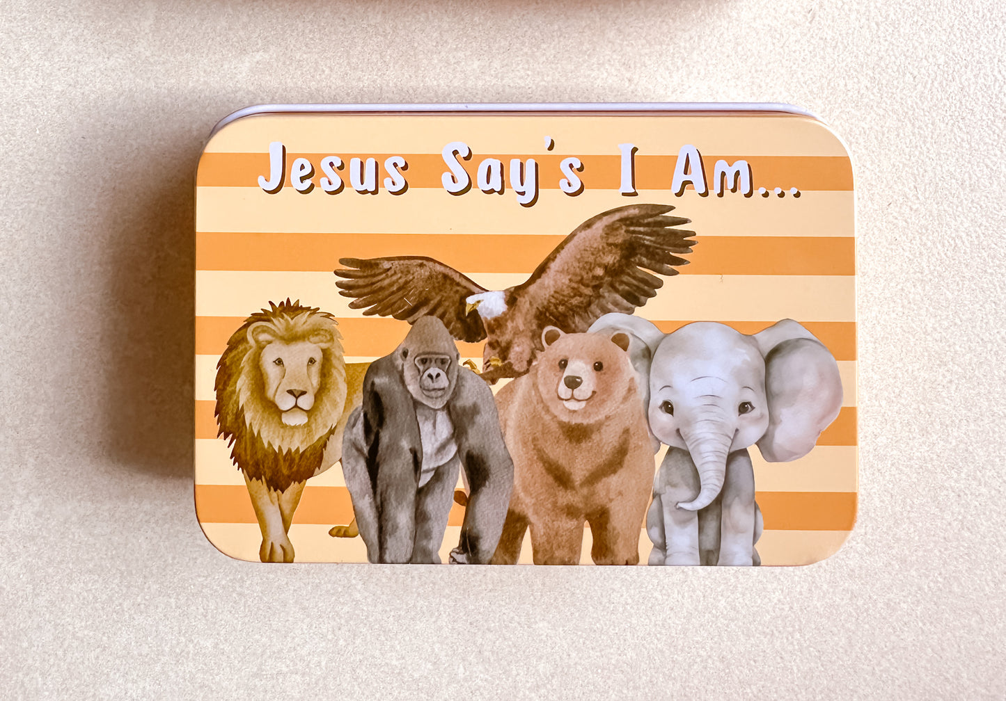 Jesus Says I Am...(Brave, Strong, Fearless, Powerful, Courageous): Adhesive Bandage